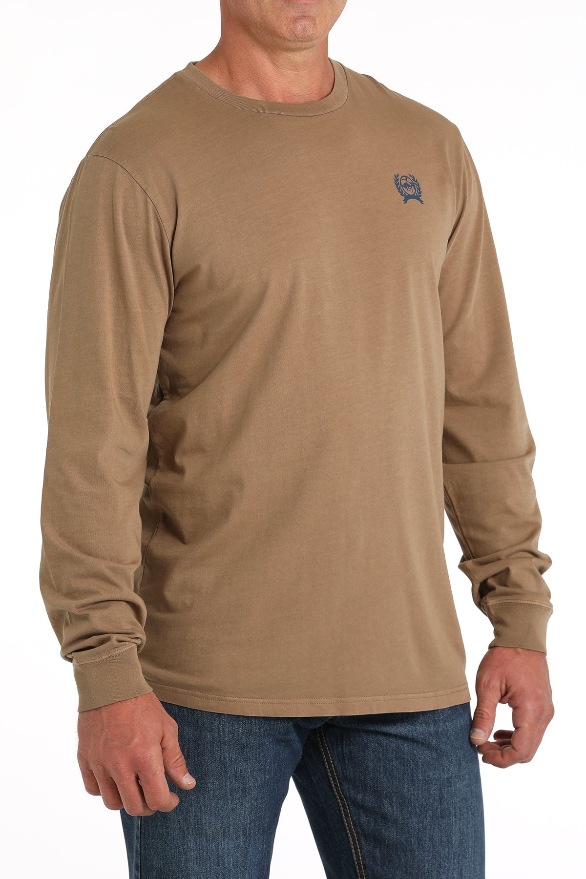 Cinch Men's Khaki Long Sleeve Tee - Ranch Ready Style - Korvel