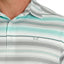 Cinch Men's Striped Polo - Teal, Grey & White - Korvel