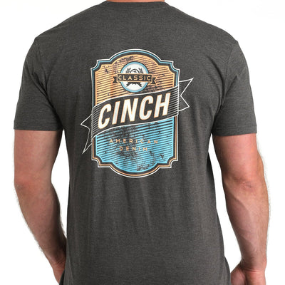 Cinch Men's Charcoal Classic Tee - Stylish Comfort - Korvel