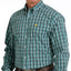 Classic Green Plaid Button-Down Shirt for Men - Korvel