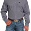 Cinch Men's Long Sleeve Purple Diamond Shirt - Korvel