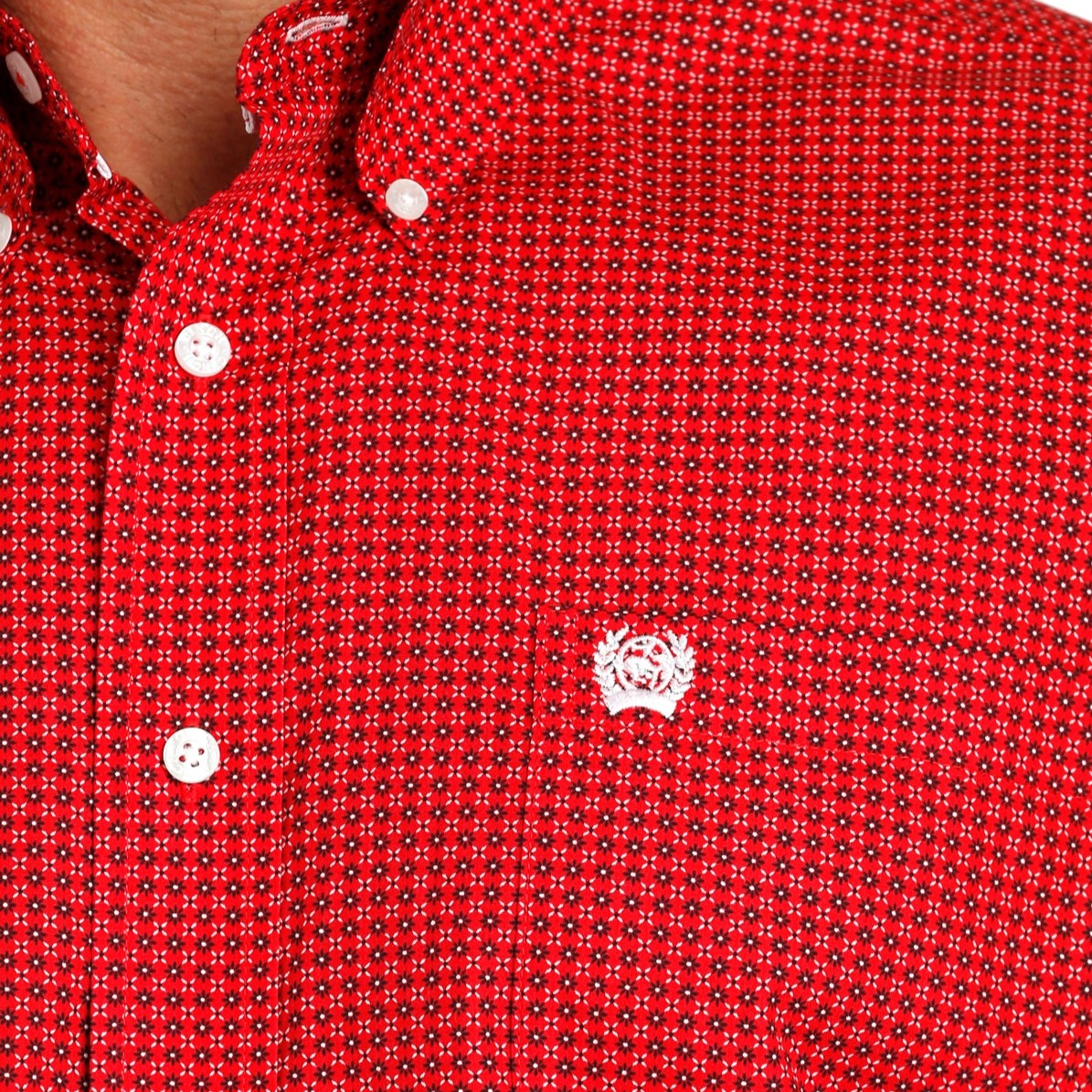 Bold Red Cinch Men's Long Sleeve Shirt - Korvel