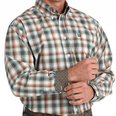 Cinch Men's Rustic Plaid Button-Down Shirt - Korvel