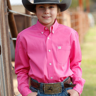 Vibrant Pink Cinch Shirt for Boys - Perfect for Young Cowboys - Korvel