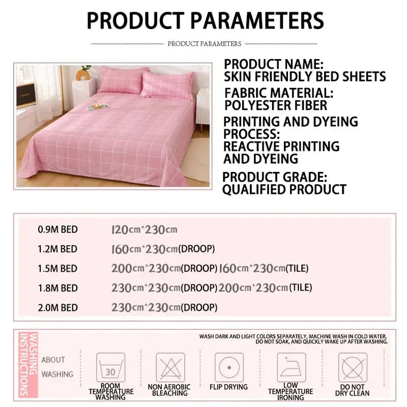 Premium Cotton Fitted Bed Sheet and Pillowcase Set