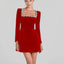 Chloe™ Elegant Summer Long Sleeve Dress with Rhinestones