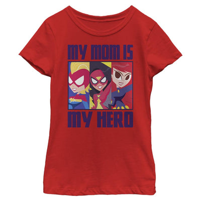 Girl's Marvel My Mom Is My Hero T-Shirt