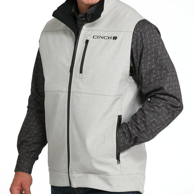 Men's Light Grey Cinch Vest - Stylish & Functional Outerwear - Korvel