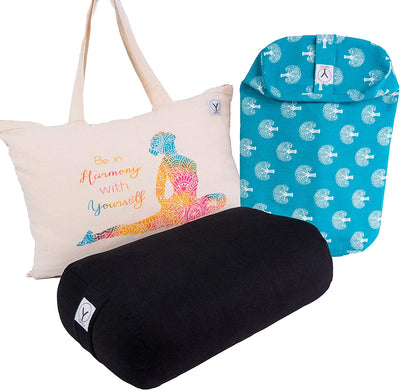 Sustainable Travel Yoga Bolster Set - Organic Cotton Bliss - Korvel