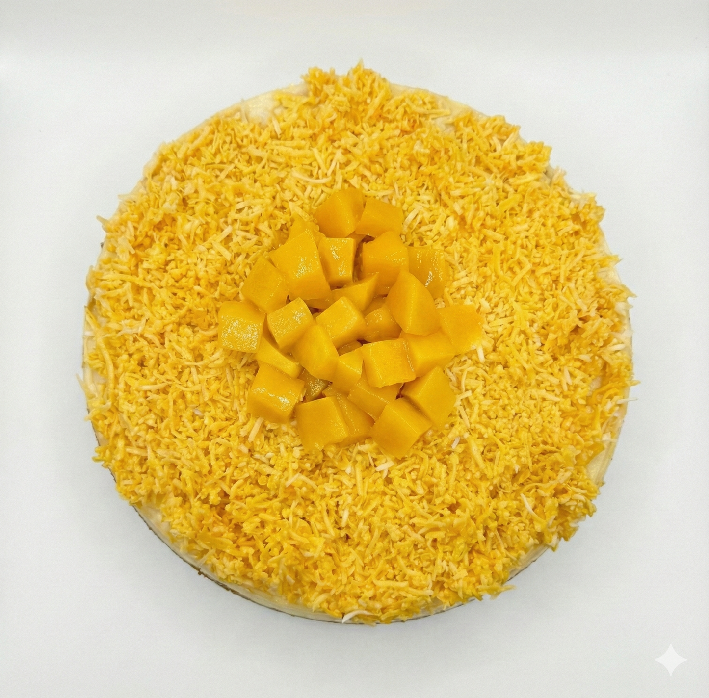 Gâteau au fromage à la noix de coco et à la mangue sans sucre d'Andy Anand - Dessert gourmet