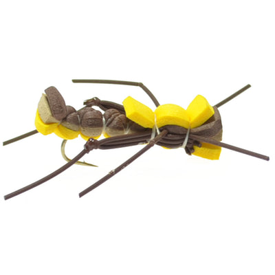 Mantis BLT Foam Body Grasshopper Fly - Size 10 (3 Pack) - Korvel