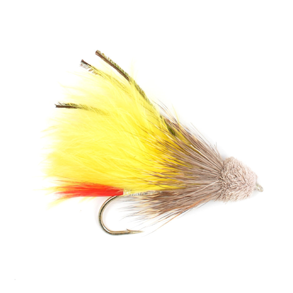 Vibrant Yellow Marabou Muddler Minnow Streamer Flies - Set of 4 Size 8 - Korvel