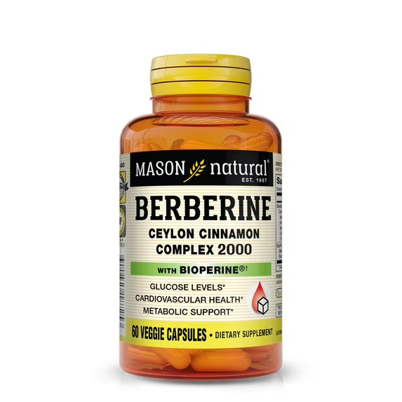 Complexe de cannelle de Ceylan Berbérine naturel de Mason Vitamins INC 60 capsules végétales
