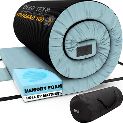 Hazli Ultra Comfort Air-Cell Memory Foam Camping Mattress - Korvel