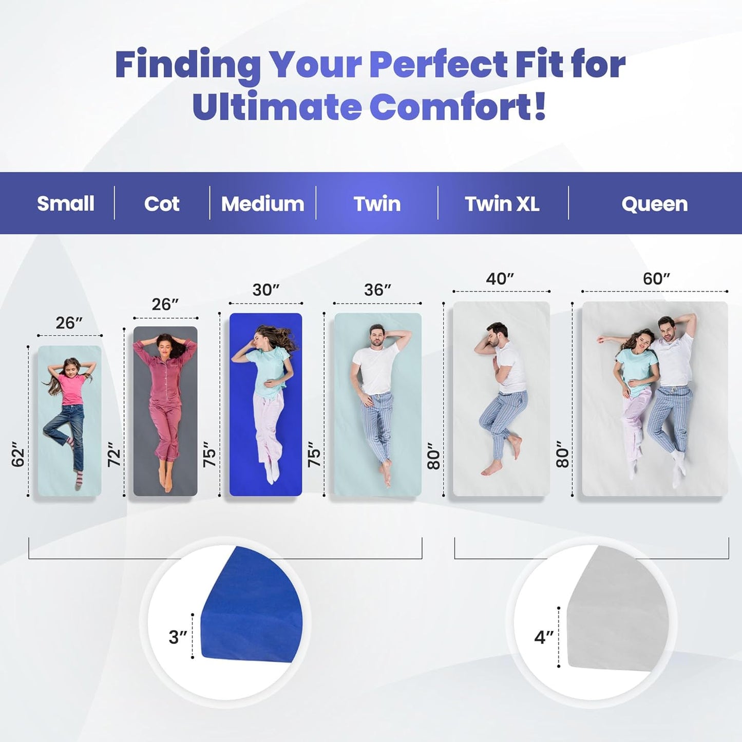 Hazli Ultra Comfort Air-Cell Memory Foam Camping Mattress - Korvel