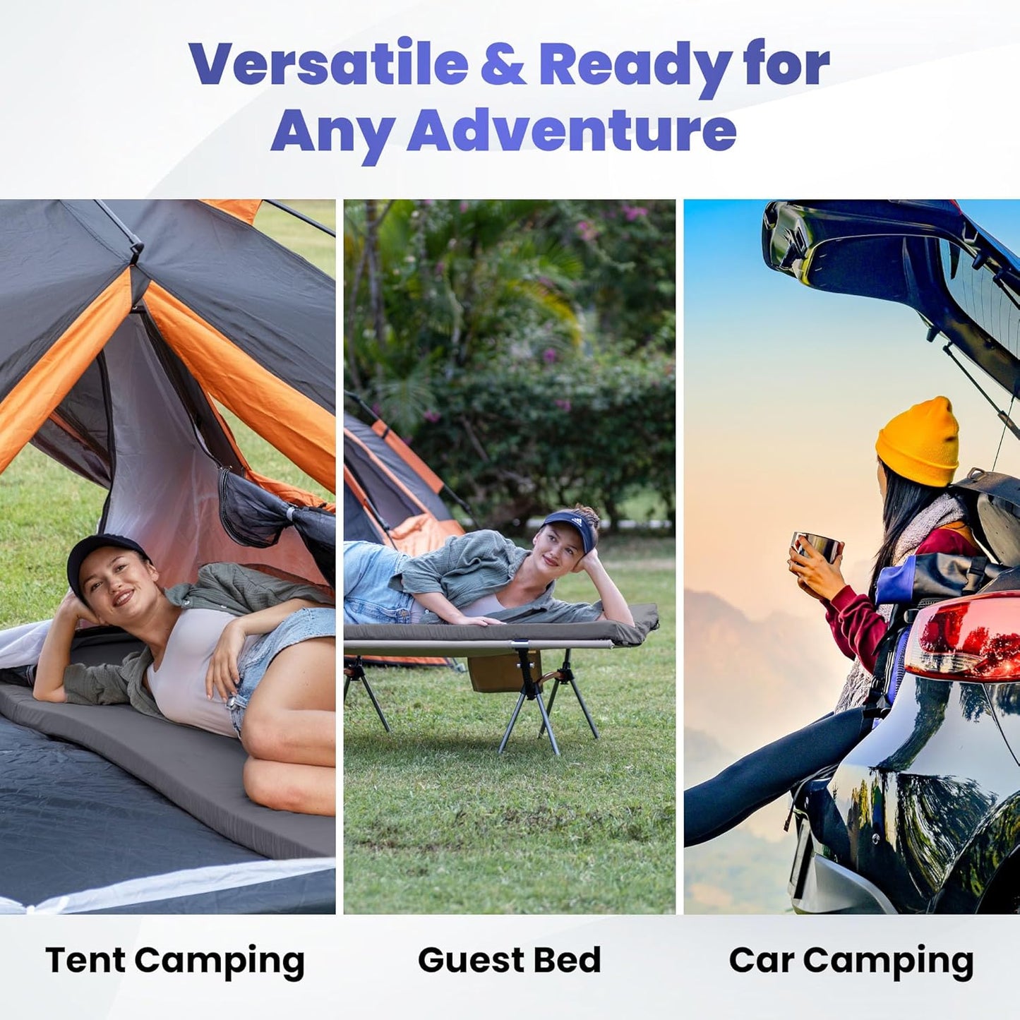 Hazli Ultra Comfort Air-Cell Memory Foam Camping Mattress - Korvel