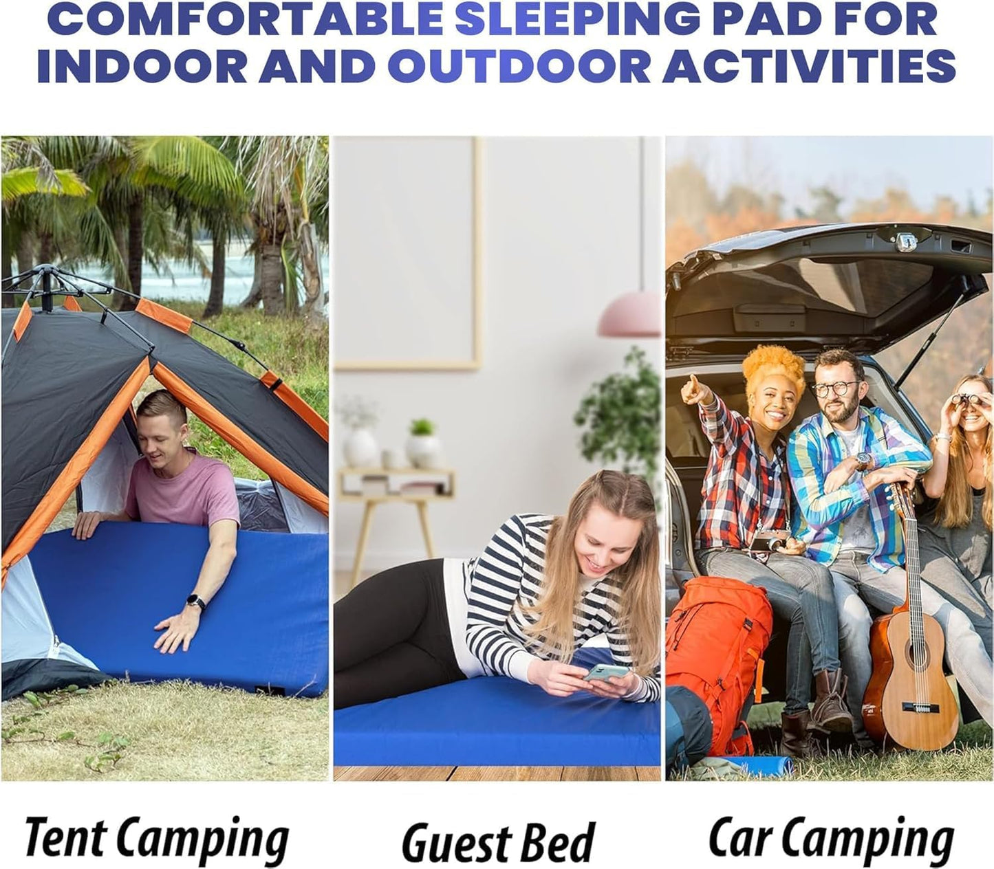 Hazli Ultra Comfort Air-Cell Memory Foam Camping Mattress - Korvel