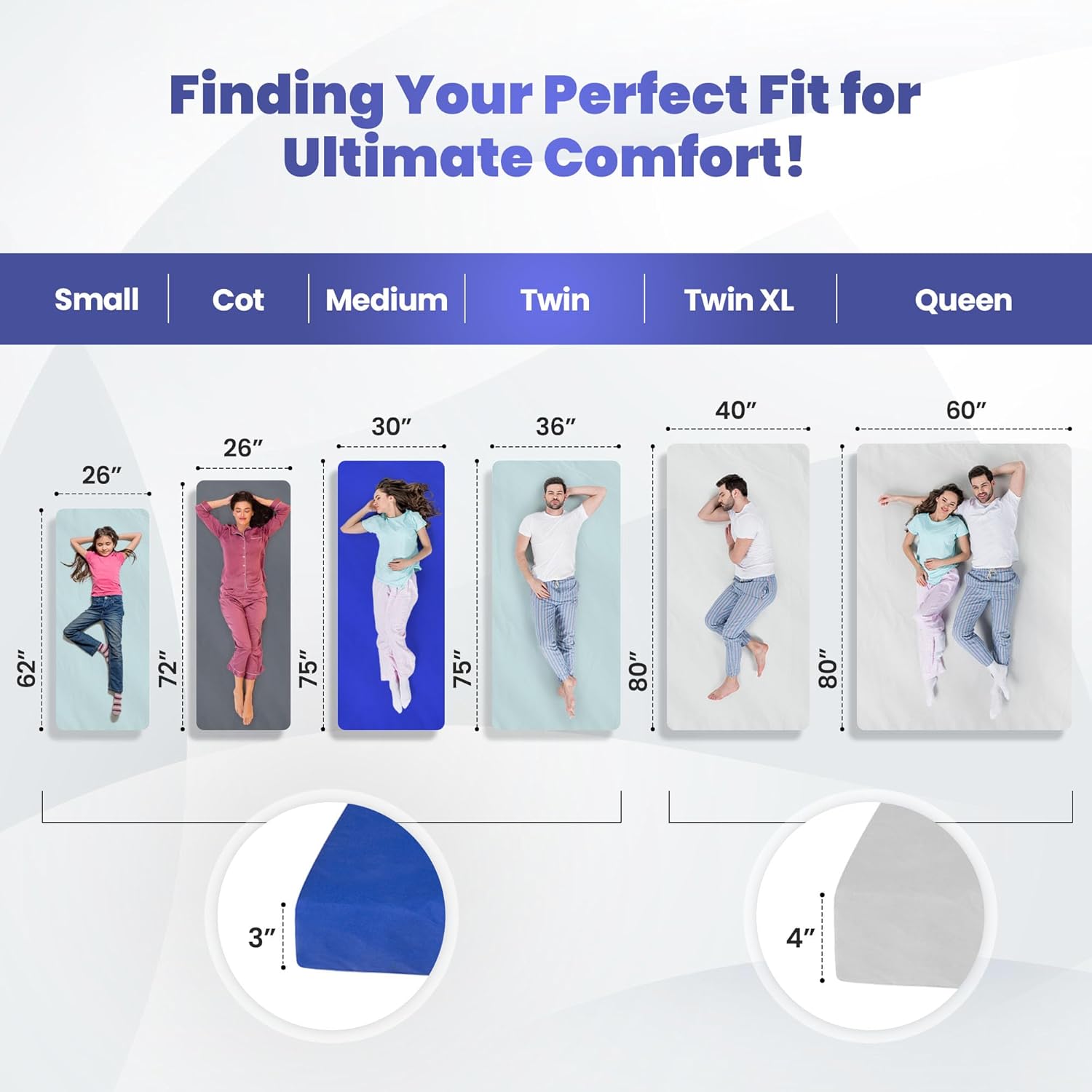Hazli Ultra Comfort Air-Cell Memory Foam Camping Mattress - Korvel