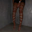 Tacones Gladiador con Tiras de Rhinestones
