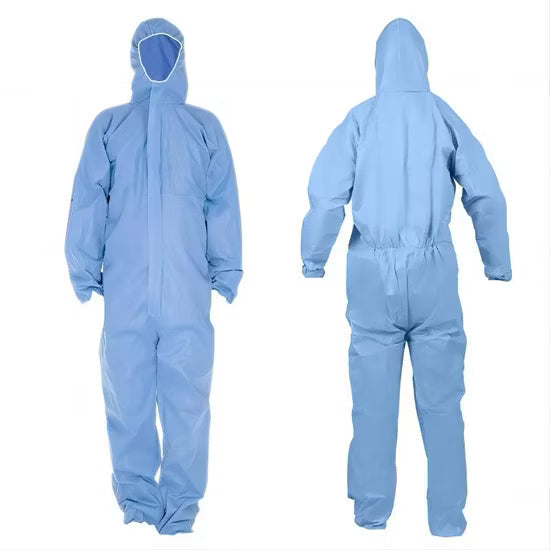 Overoles desechables SMS con capucha y botines, 3XL (Caja de 40)