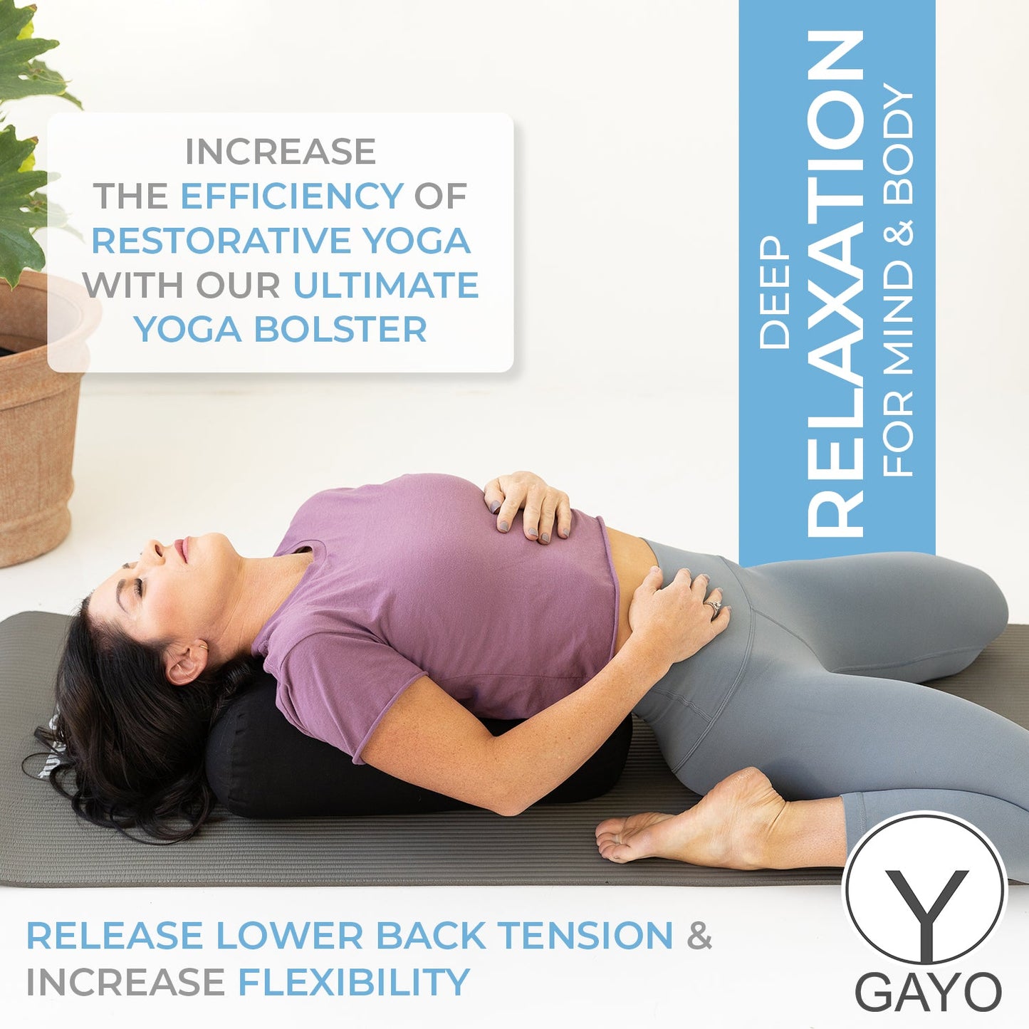 Sustainable Travel Yoga Bolster Set - Organic Cotton Bliss - Korvel