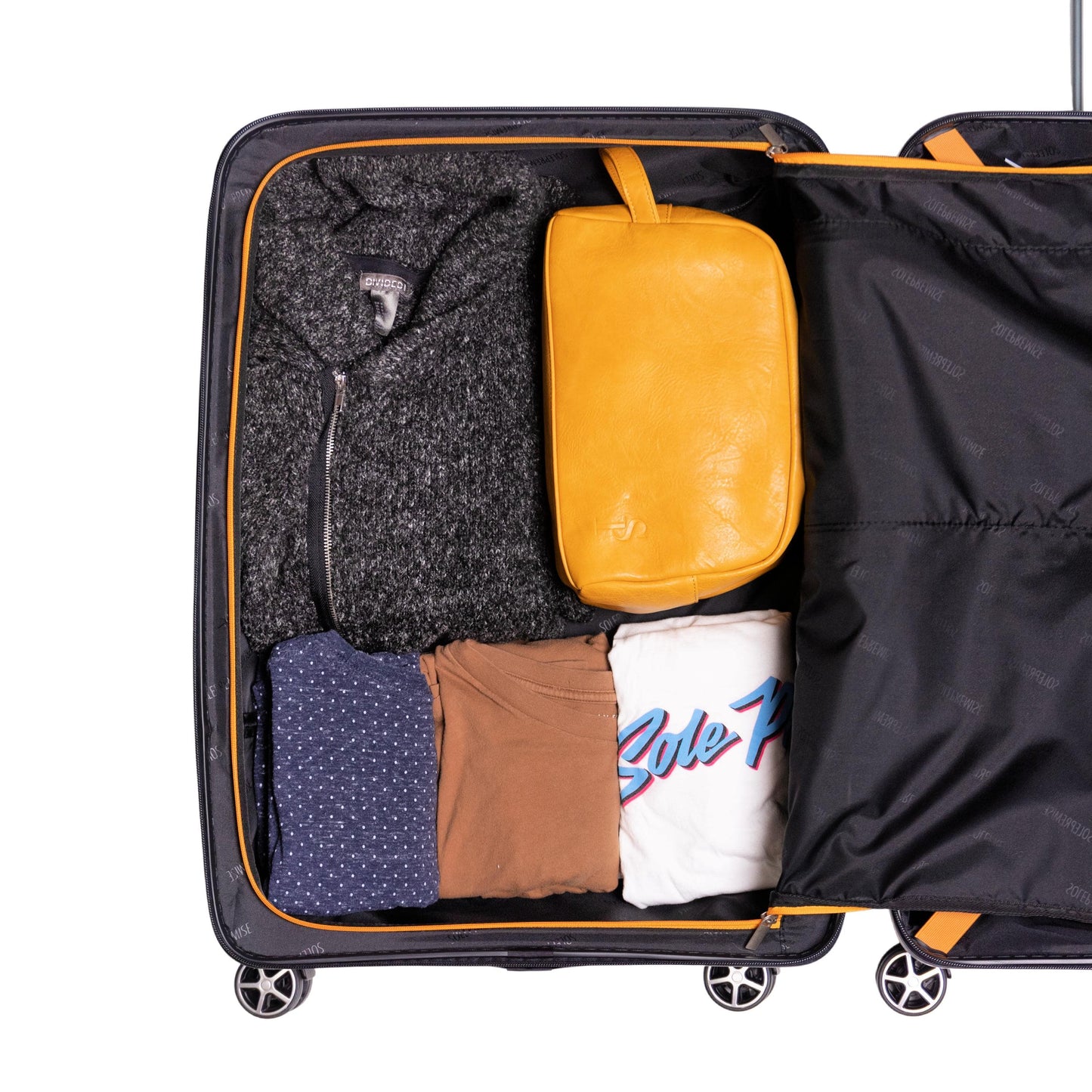 Premium 24-Inch Black Hardcase Spinner Luggage with TSA Lock - Korvel