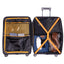 24-inch Black Hardcase Roller Luggage with 360° Wheels & TSA Lock