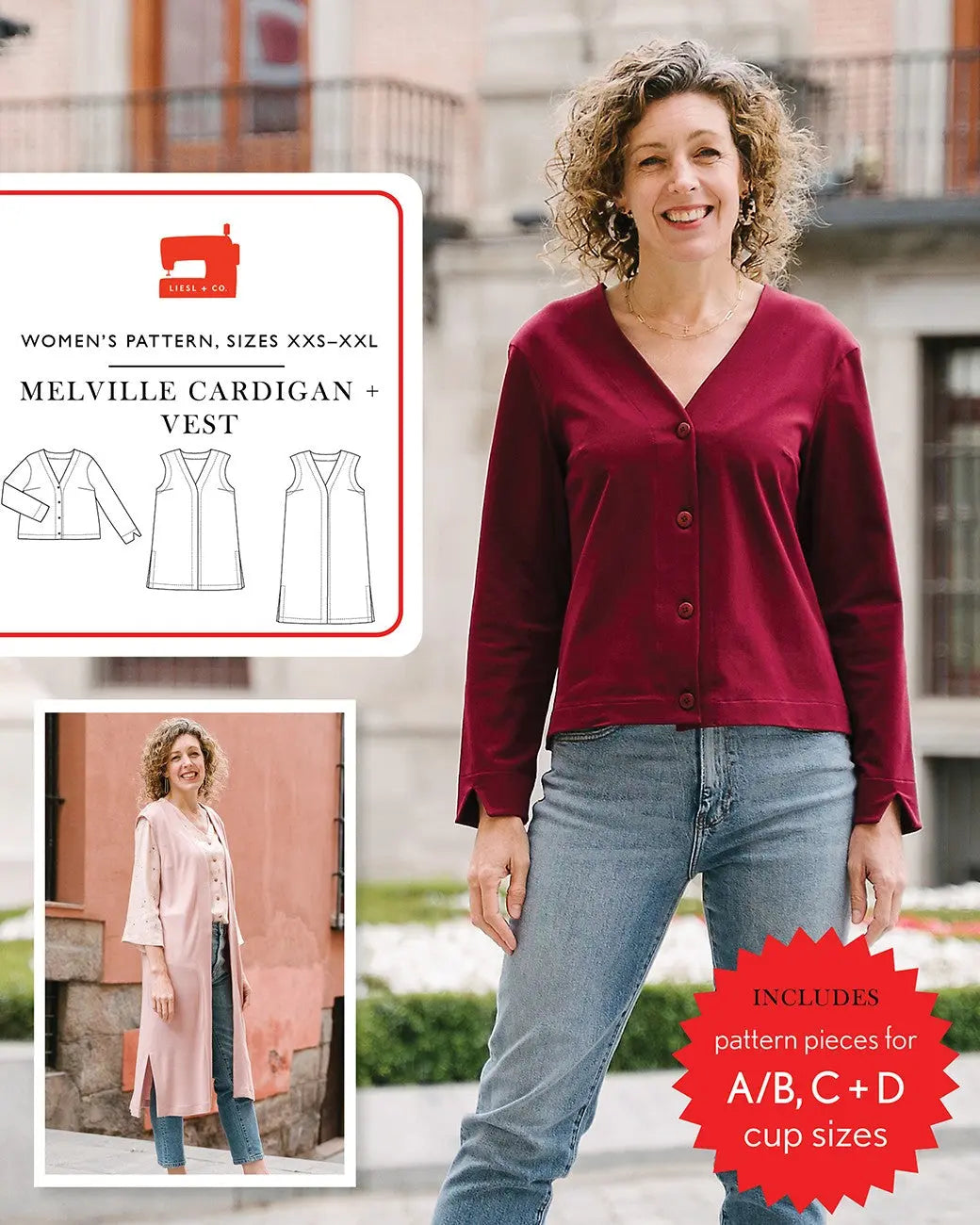 Patron de couture Melville Cardigan et Gilet