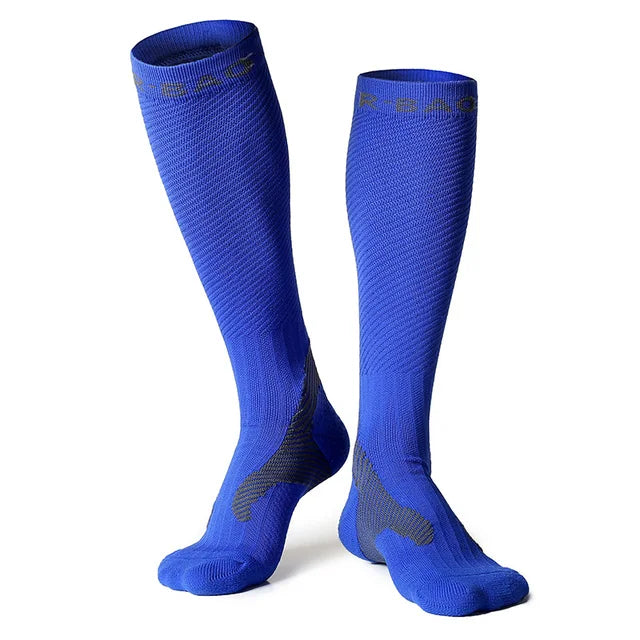 Men/Women Leg Support Stretch Sport Socks Compression Knee High Socks High-quality Runing Marathon Cycling Sock - Korvel
