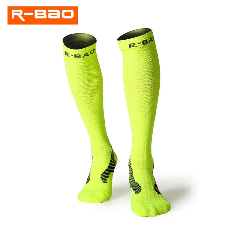 Men/Women Leg Support Stretch Sport Socks Compression Knee High Socks High-quality Runing Marathon Cycling Sock - Korvel