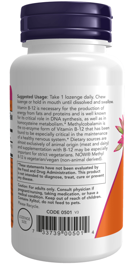 Methyl B-12 Extra Strength 10,000mcg Vegan Lozenges