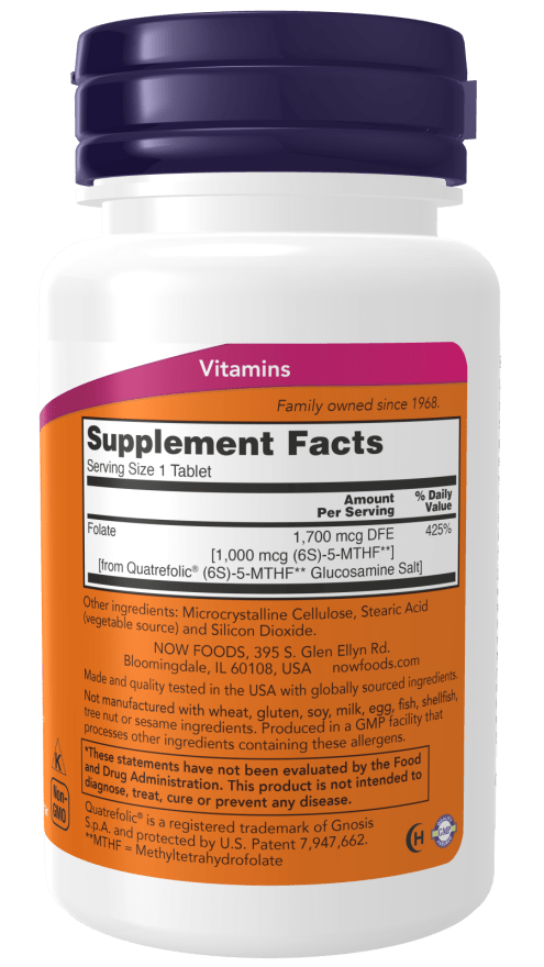 Folate Metílico Premium 1,000mcg - Bioavailability Superior