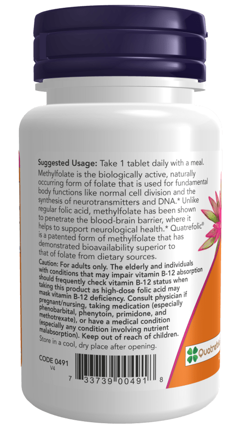 Folate Metílico Premium 1,000mcg - Bioavailability Superior