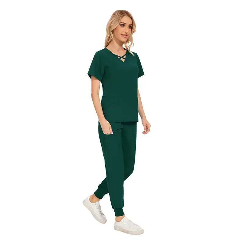 Slim Fit Women's Stretch Scrub Set for Medical Professionals