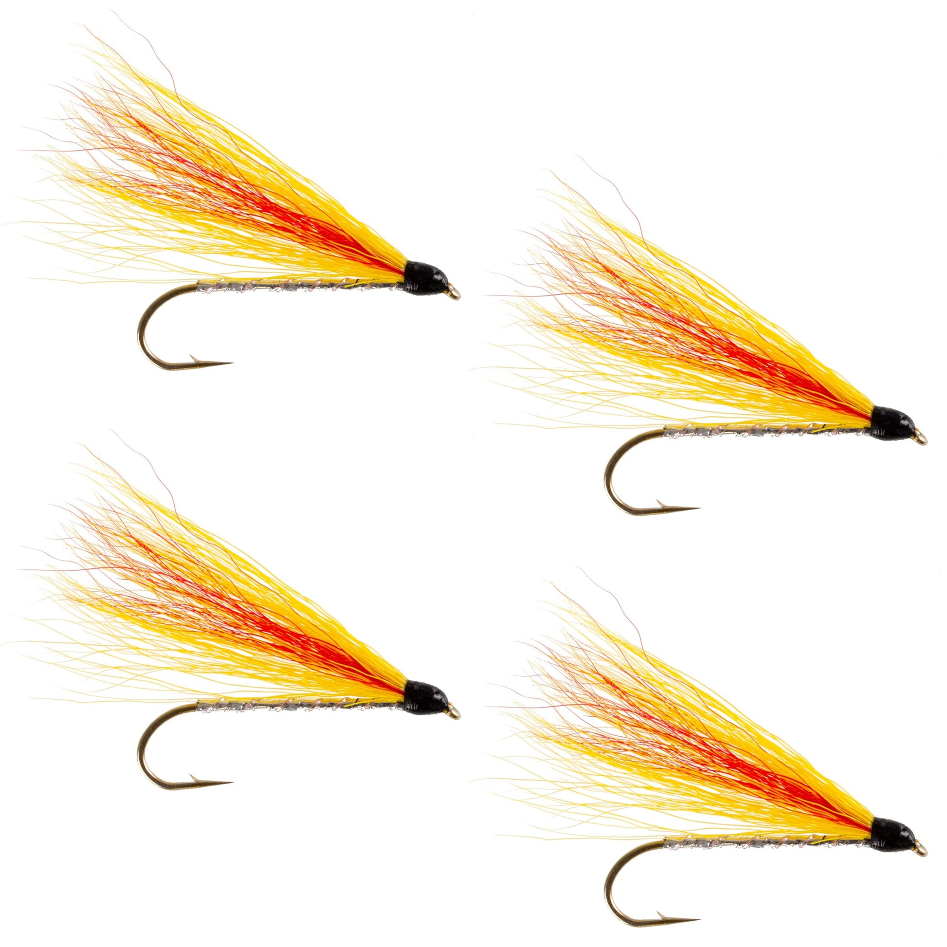 Mickey Finn Streamer Flies - Premium Set of 4 (Hook Size 4) - Korvel