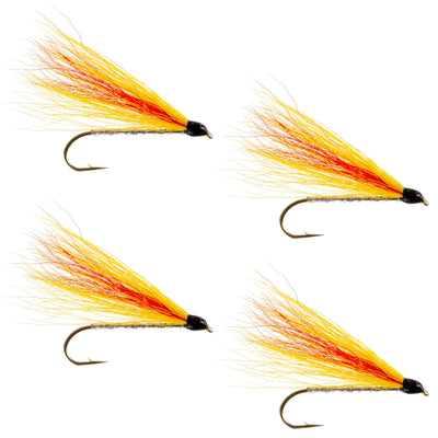 Mickey Finn Streamer Flies - Premium Set of 4 (Hook Size 4) - Korvel