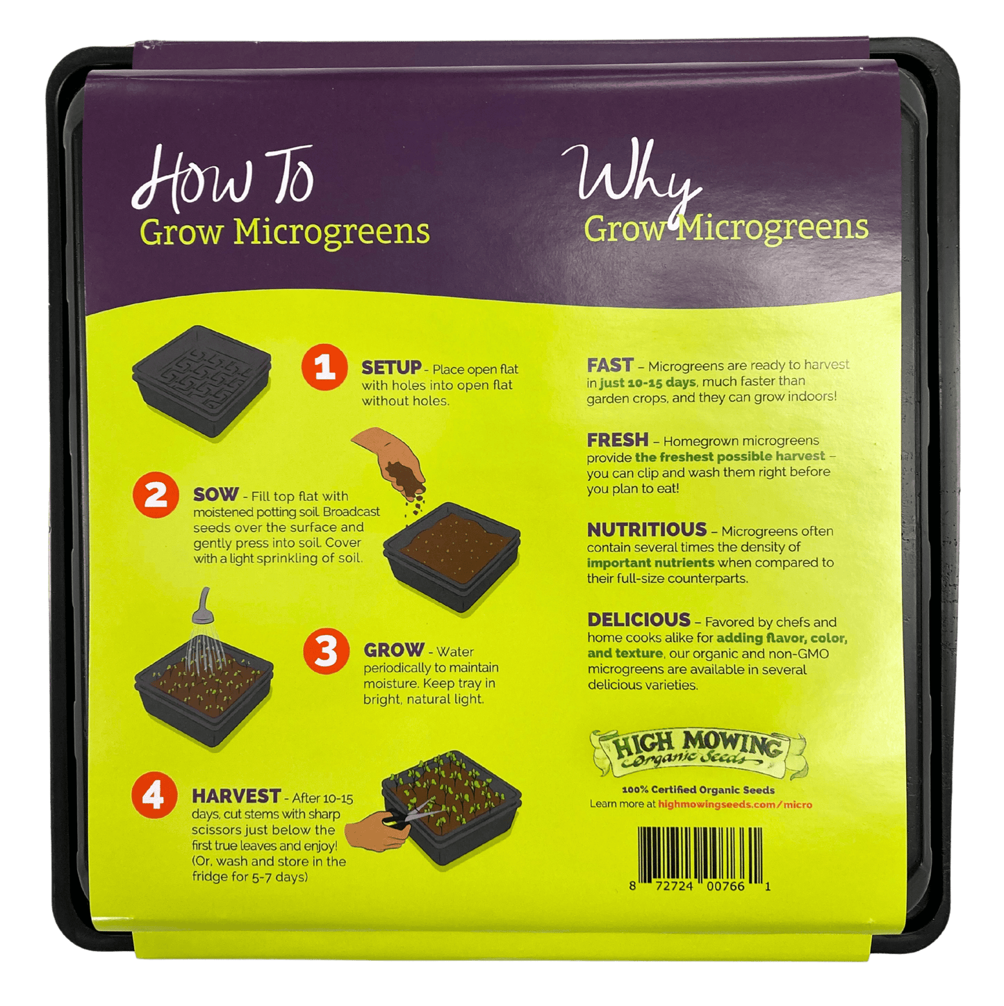 Microgreens Flats – Two-Piece Growing Trays (Food-Safe & Reusable) - Korvel