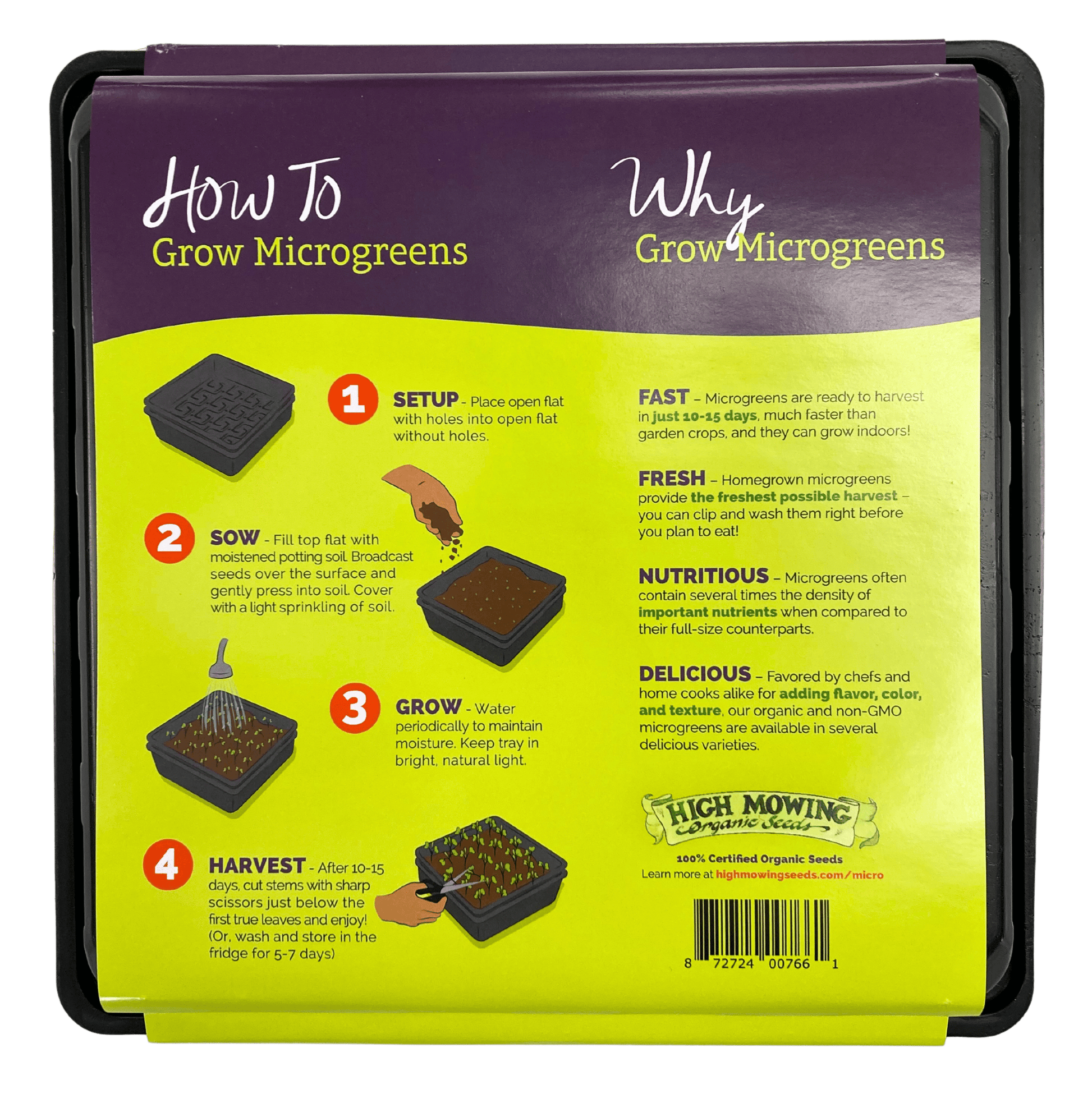 Microgreens Flats – Two-Piece Growing Trays (Food-Safe & Reusable) - Korvel