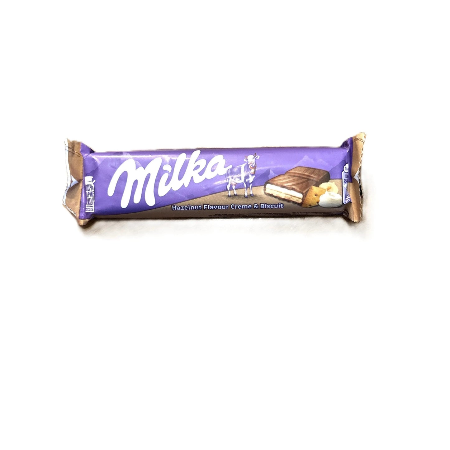 Milka Hazelnut Crème & Biscuit Chocolate Bar