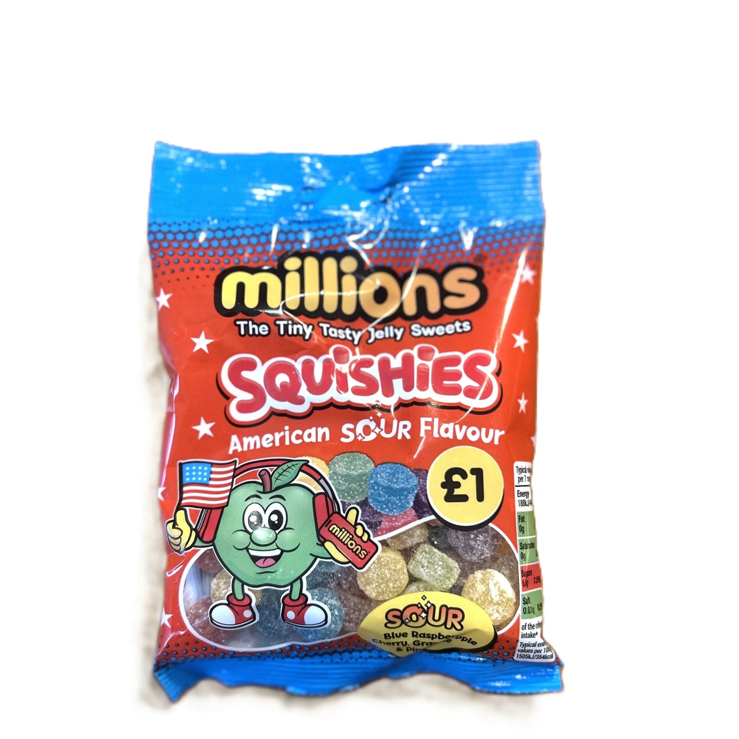 Millions Squishies American Sour Mix - Soft Jelly Sweets