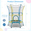 Mini Trampoline for Kids with Safety Enclosure Net - Yellow