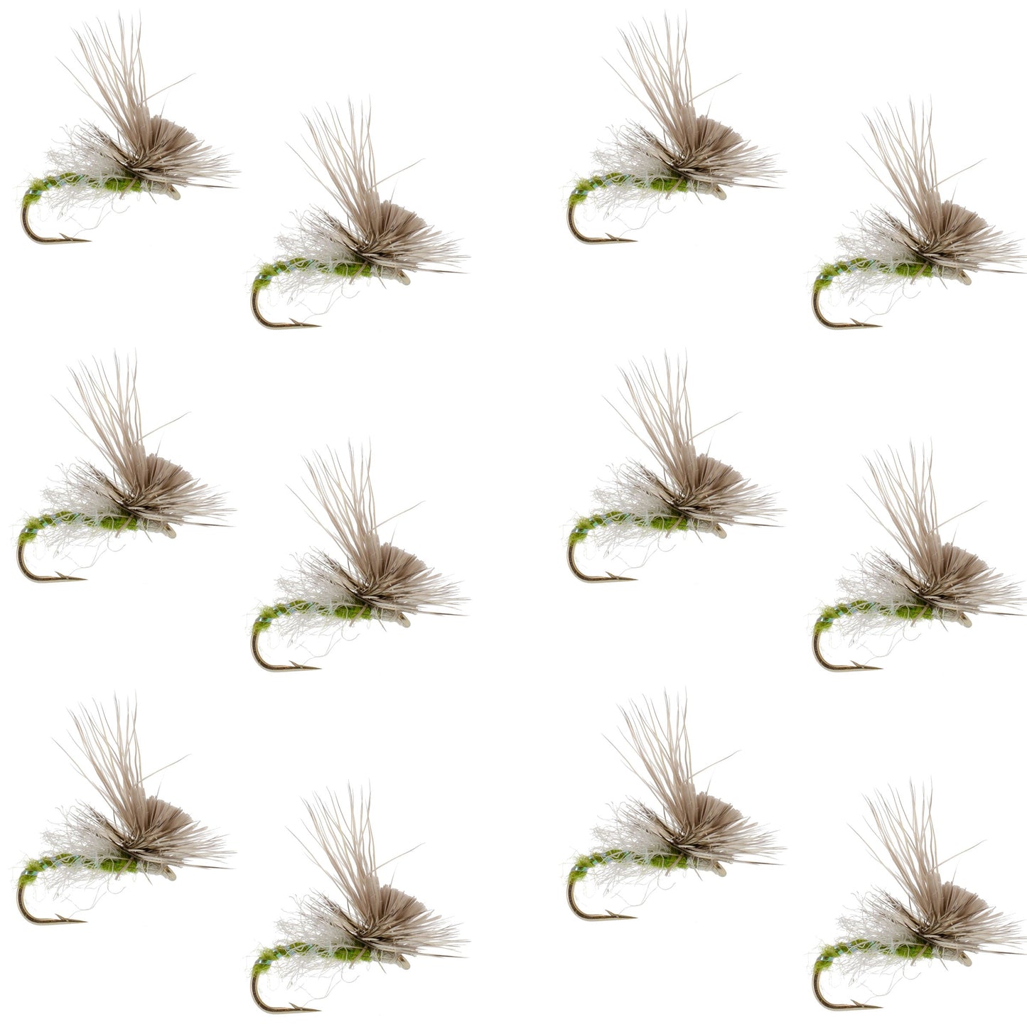 Moscas de Mayfly Green Drake Missing Link - Tamaño 12 (Paquete de 12)
