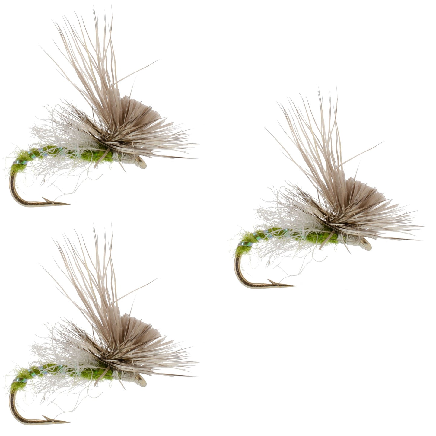 3 Pack Green Drake Missing Link Mayfly Flies - Size 10