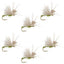 Olive Missing Link Caddis or Mayfly Flies - Size 20 (6 Pack)