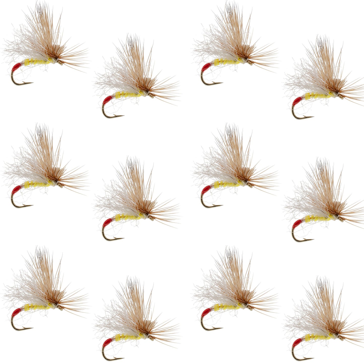 Mouche Pierre de Lien Jaune Sally - 12 Mouches Taille de Crochet 14