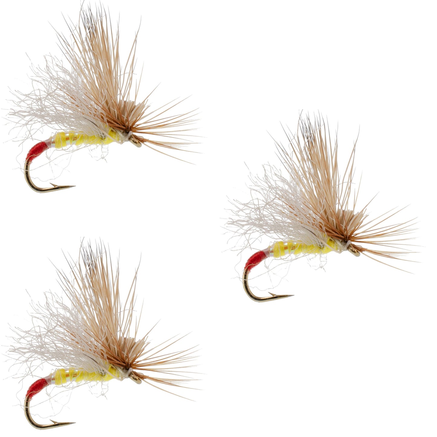 3 Pack Yellow Sally Missing Link Stonefly Flies - Size 14