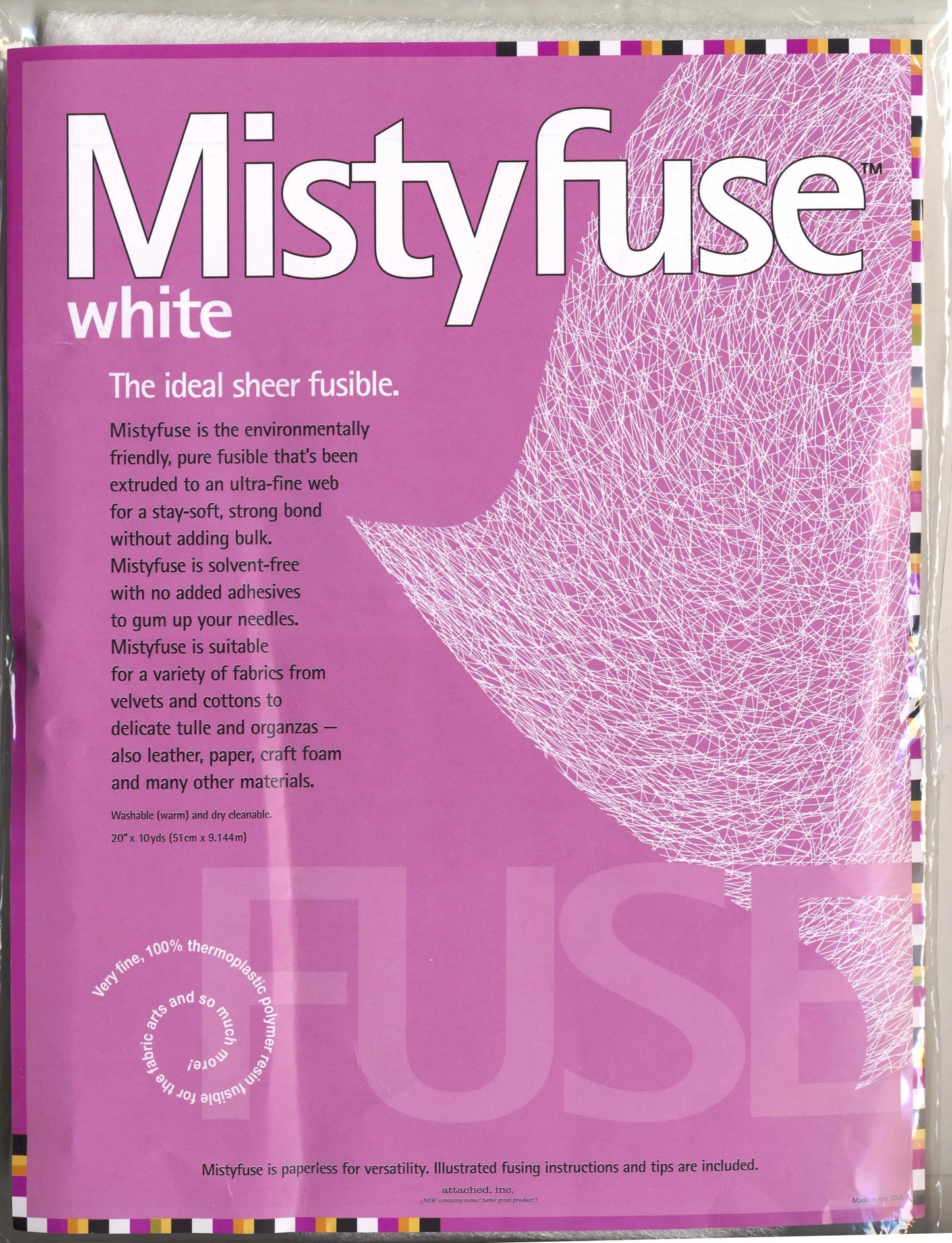 Mistyfuse White Fusible Interfacing 20in x 10yds