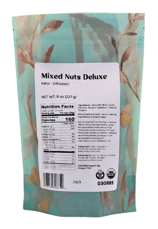 Organic Deluxe Mixed Nuts - Raw & Irresistibly Crunchy - Korvel