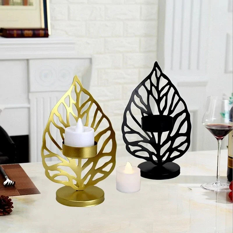 Iron Candlestick Holder: Nordic Design for Elegant Décor