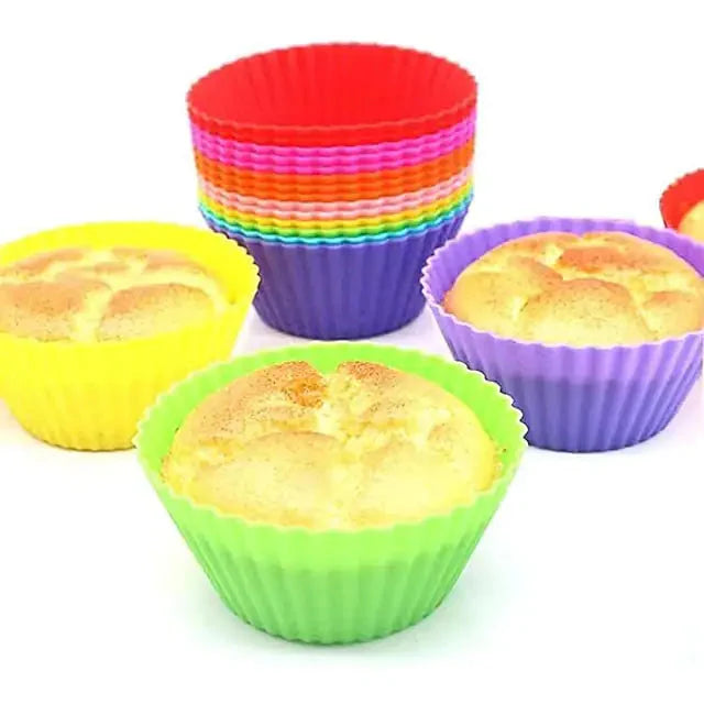 Cups à pâtisserie en silicone réutilisables premium - Pack de 12